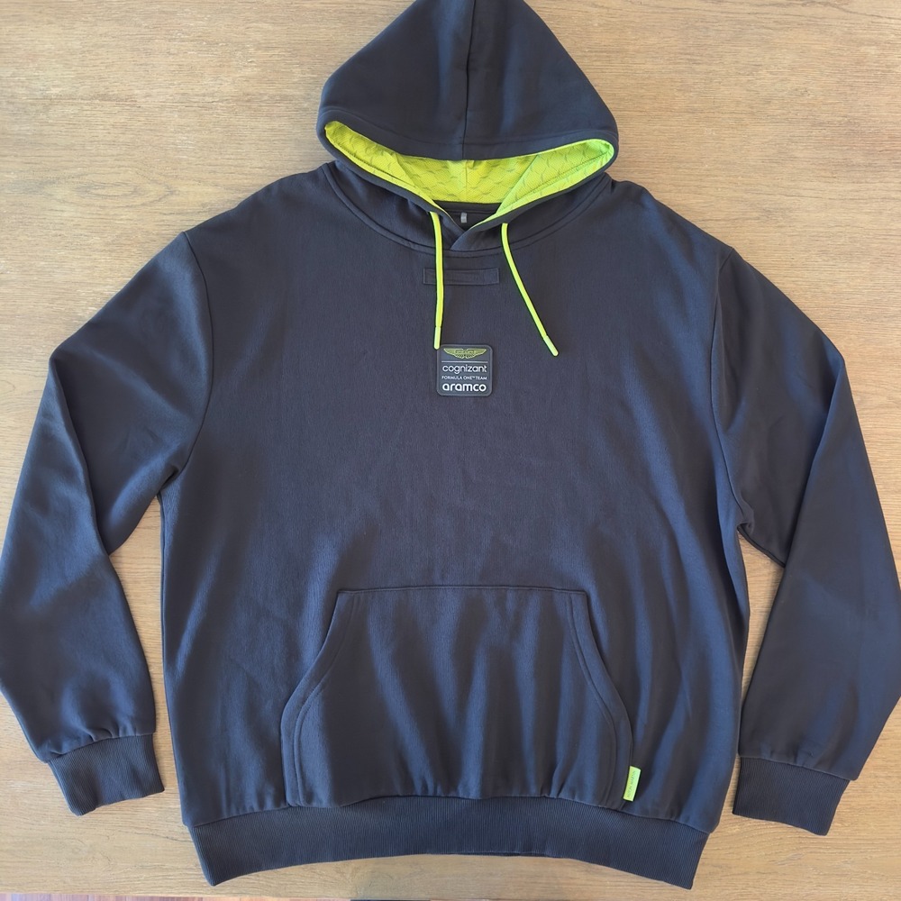 Aston Martin Aramco Cognizant‎ F1 Men's Lifestyle Hoody-Black-Size Large